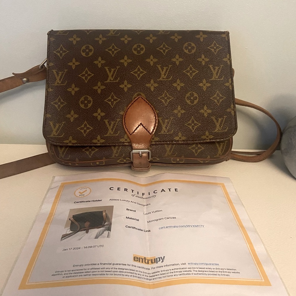 LOUIS VUITTON MONOGRAM CANVAS CARTOUCHIERE GM- COA INCLUDED